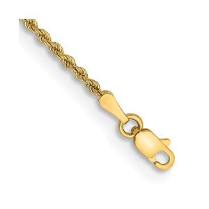 14k 2mm Regular Rope Chain Anklet