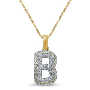 10k 0.27-0.40ct Charm "initial B"
