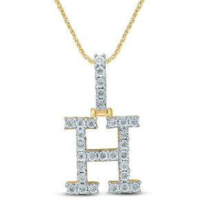 10k 0.23-0.27ct Charm "initial H"