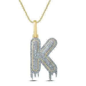10K 0.32-0.48CT CHARM DRIPPING "INITIAL K"