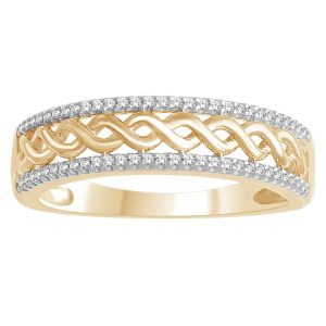 10K DIAMOND 0.16 CT MENS RING