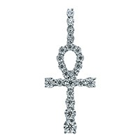 10K 0.24-0.26CT CHARM "ANKH CROSS"