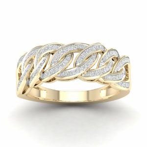 10K DIAMOND 0.25 CT MENS RING (CUBAN)