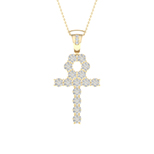 10K 1.10CT CHARM "ANKH CROSS"