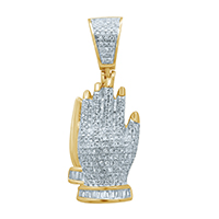 10k 0.48-0.52ct Charm "praying Hand"