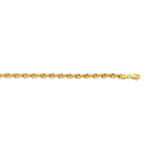 14k 4mm Yellow Gold Laser Rope 26"