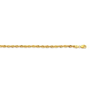 10k 3.27mm Yellow Gold Laser Rope 30"