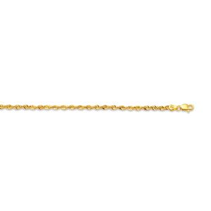 14k 3.05mm Yellow Gold Laser Rope 20"