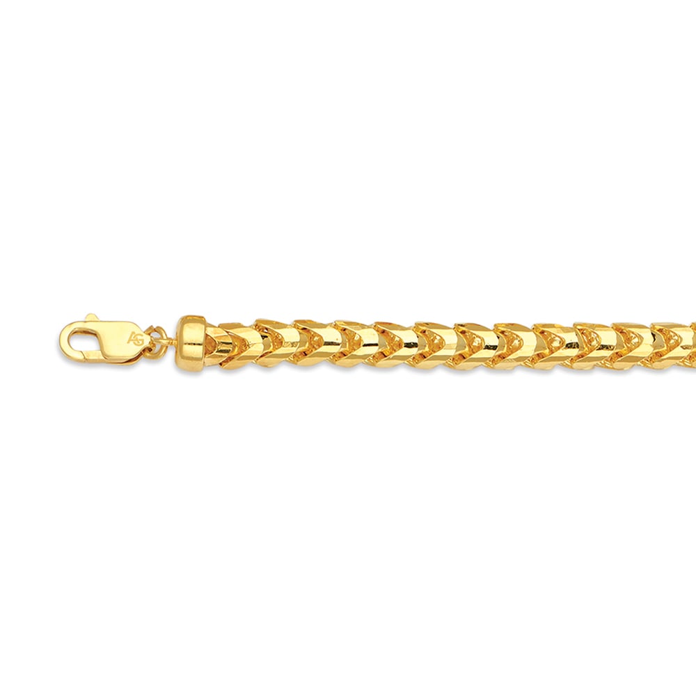 10k 5.7mm Yellow Gold Solid Diamond Cut Franco 20"