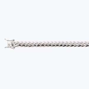 10k 9mm White Gold Solid Miami Cuban 16"