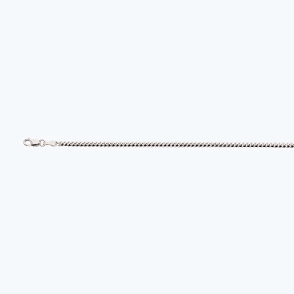 14k 2.5mm White Gold Solid Miami Cuban 24" - Image 2