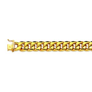 10k 15mm Yellow Gold Hollow Miami Cuban 26"