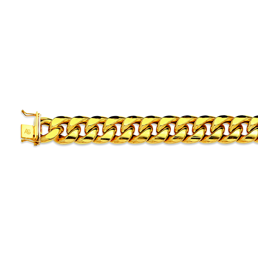 10k 15mm Yellow Gold Hollow Miami Cuban 26"