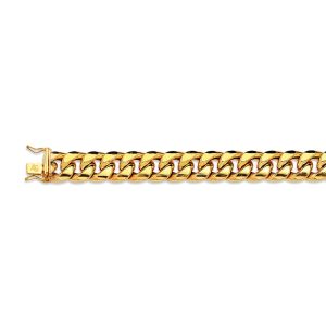 10k 13mm Yellow Gold Hollow Miami Cuban 20"