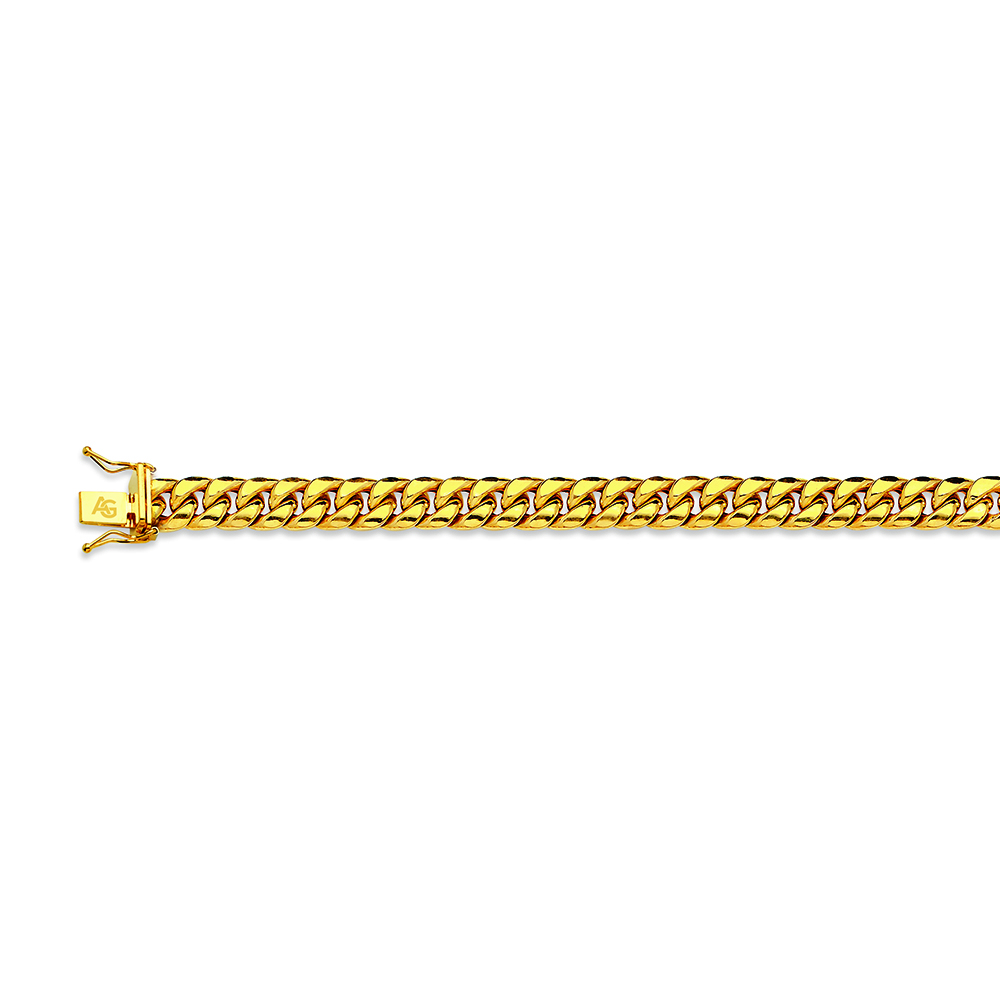 14k 8mm Yellow Gold Hollow Miami Cuban 28" - Image 2