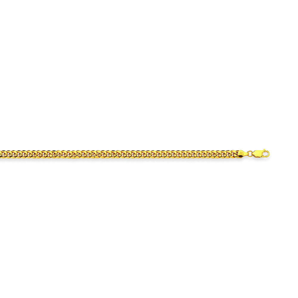 10k 4mm Yellow Gold Hollow Miami Cuban 16" - Image 2