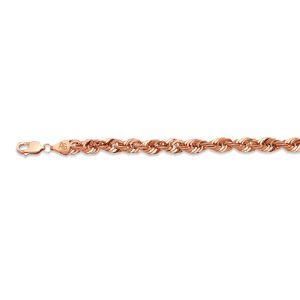 10k 6.5mm Rose Gold Laser Rope 26"