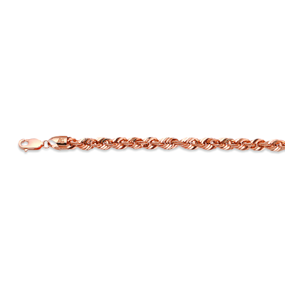 14k 5.5mm Rose Gold Laser Rope 16"