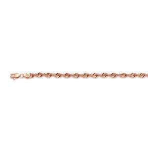 10k 4mm Rose Gold Laser Rope 26"