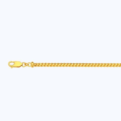 18k 3mm Yellow Gold Solid Diamond Cut Franco 20"