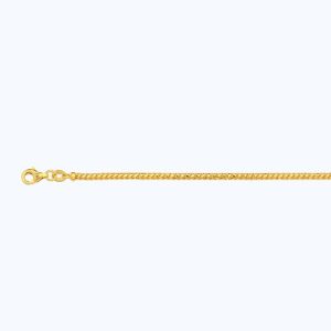 10k 1.8mm Yellow Gold Solid Diamond Cut Franco 30"