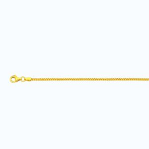 18k 1.5mm Yellow Gold Solid Diamond Cut Franco 24"