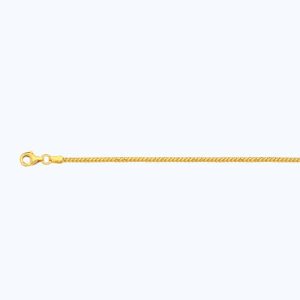 10K 1.5MM YELLOW GOLD SOLID DIAMOND CUT FRANCO 9"