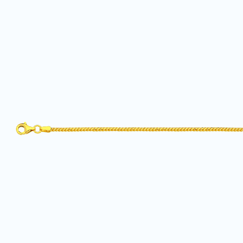 18k 1.5mm Yellow Gold Solid Diamond Cut Franco 24"