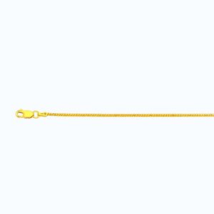 18k 1.3mm Yellow Gold Solid Diamond Cut Franco 24"