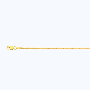 14K 1.3MM YELLOW GOLD SOLID DIAMOND CUT FRANCO 9"