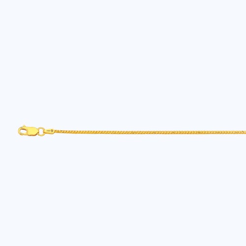 10K 1.3MM YELLOW GOLD SOLID DIAMOND CUT FRANCO 8"