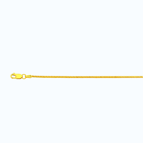 18k 1.3mm Yellow Gold Solid Diamond Cut Franco 24"