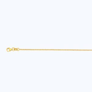 10k 1.1mm Yellow Gold Solid Diamond Cut Franco 20"