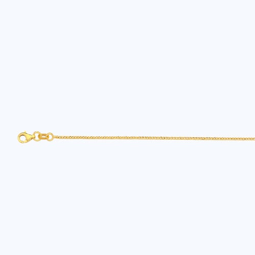 18k 1.1mm Yellow Gold Solid Diamond Cut Franco 7"