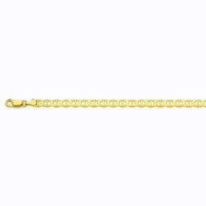 10k 6mm Yellow Gold Solid Mariner 16"