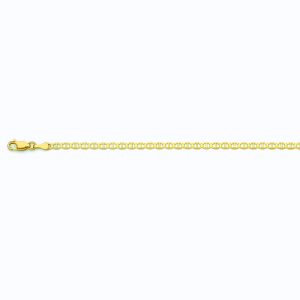 10k 3mm Yellow Gold Solid Mariner 16"