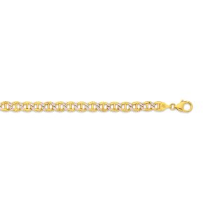 14k 6mm Yellow Gold Hollow Mariner 24"