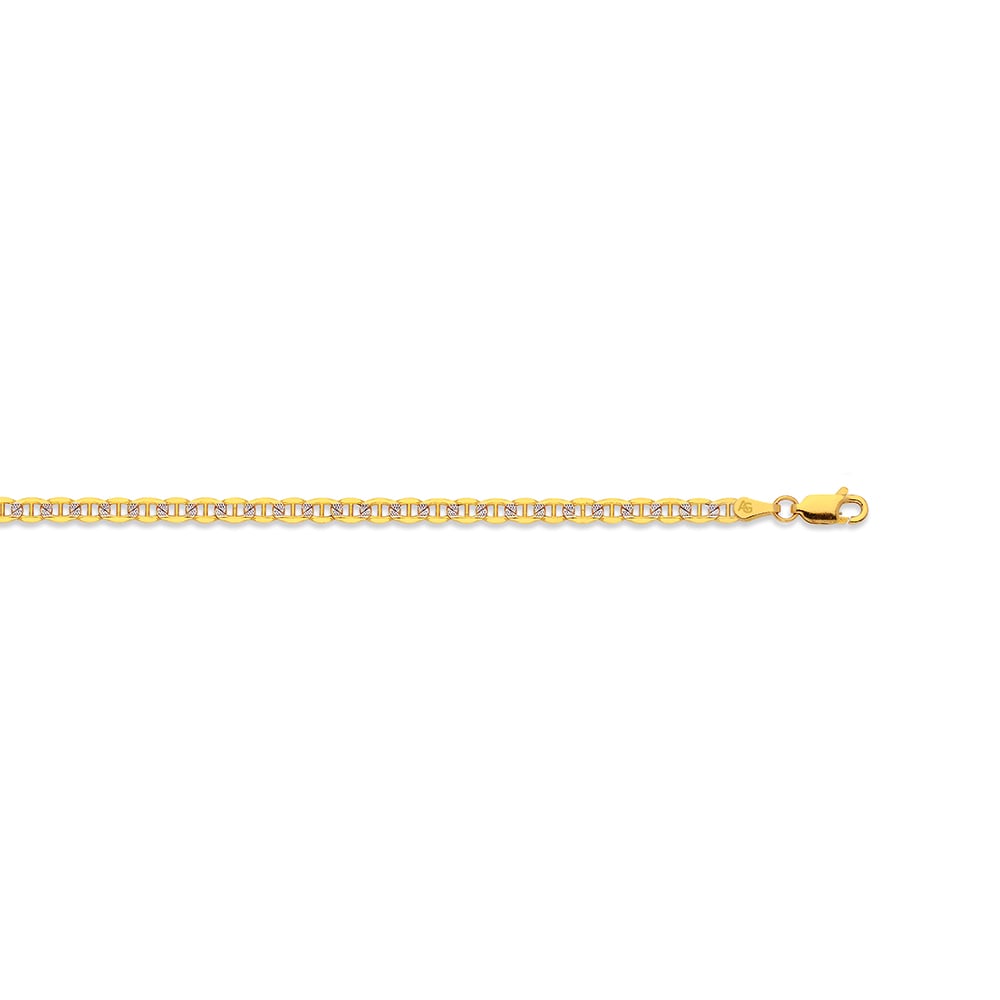 14k 3.5mm Yellow Gold Hollow Mariner 22"