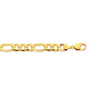 14k 12mm Yellow Gold Hollow Figaro 18"