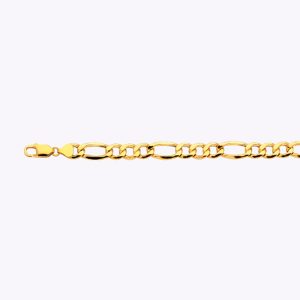 10k 9.5mm Yellow Gold Hollow Figaro 24"