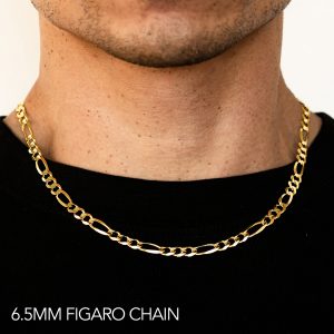 10k 6.5mm Yellow Gold Hollow Figaro 16"