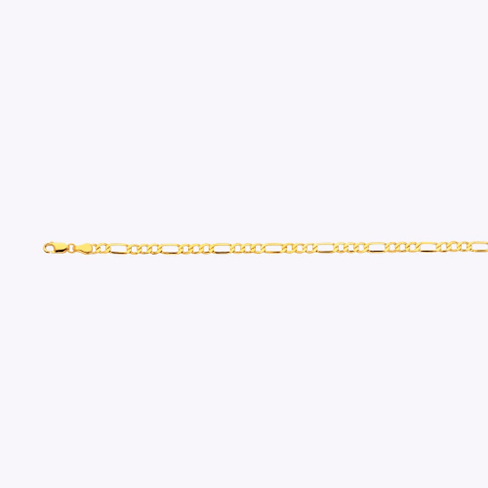 10k 3.5mm Yellow Gold Hollow Figaro 20" - Image 2