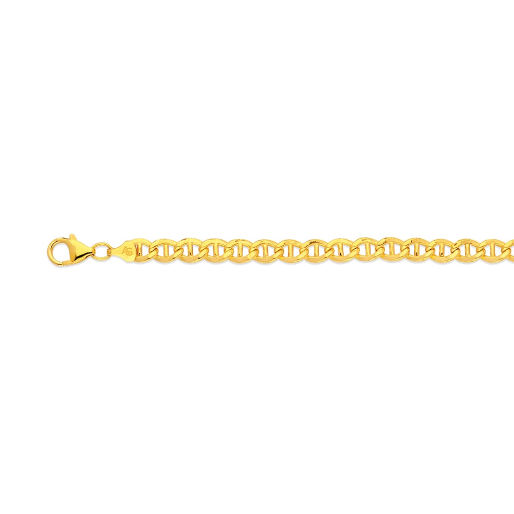 10k 6mm Yellow Gold Hollow Mariner 18"