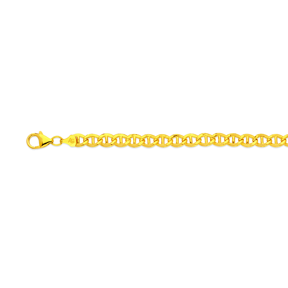 10k 6mm Yellow Gold Hollow Mariner 16"
