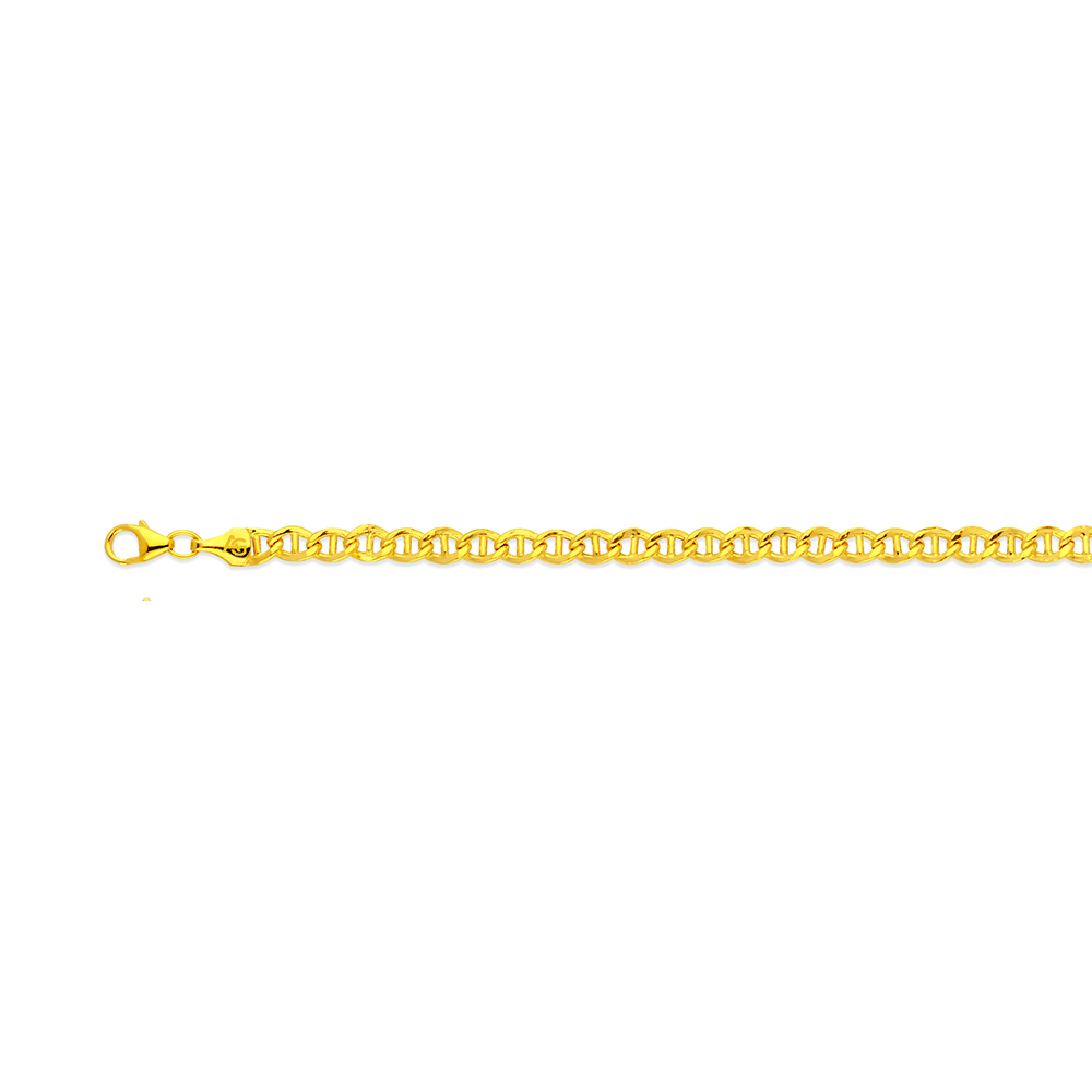 10k 4mm Yellow Gold Hollow Mariner 26"