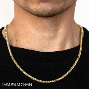 10k 4mm Yellow Gold Palm 16"