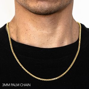 10k 3mm Yellow Gold Palm 24"