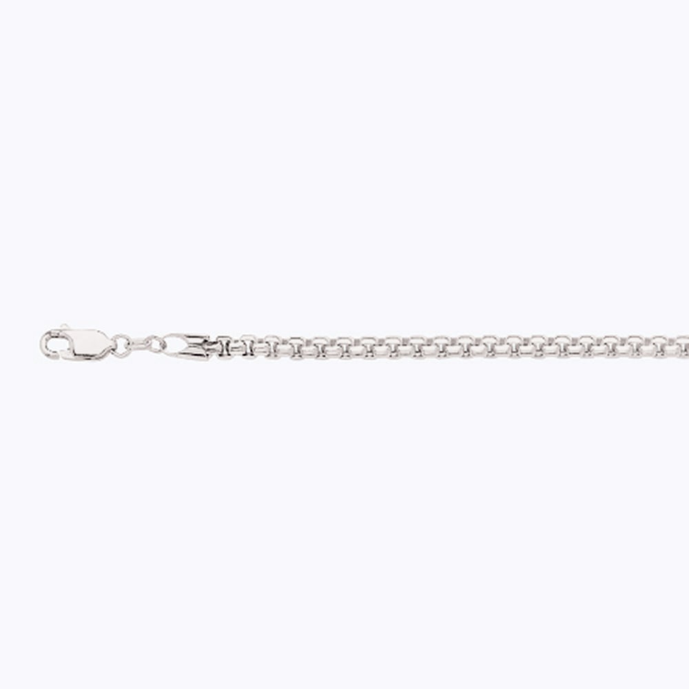 10k 3.5mm White Gold Venetian Box 26" - Image 2