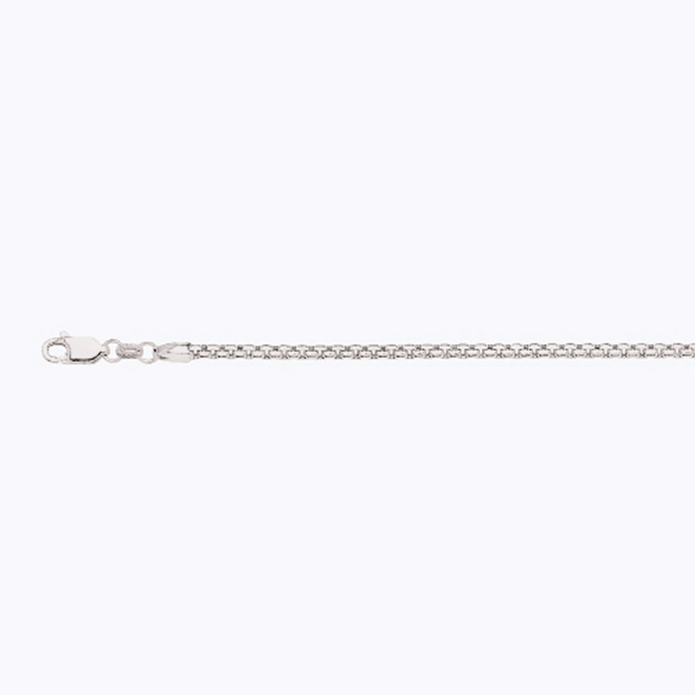 10k 2.5mm White Gold Venetian Box 16" - Image 2
