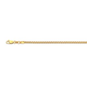 10k 2.5mm Yellow Gold Venetian Box 28"